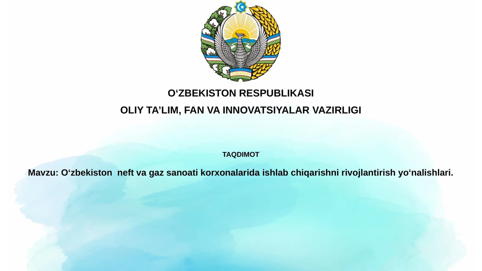 Oʻzbekistonneftvagazsanoatikorxonalaridaishlabchiqarishnirivojlantirishyoʻnalishlari