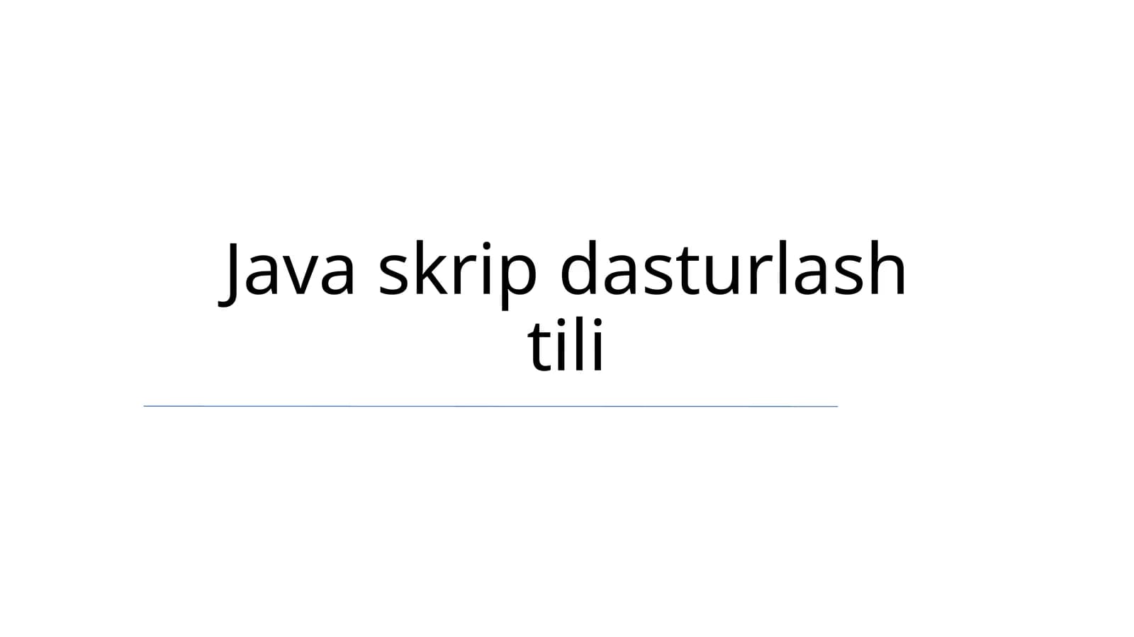 Java skrip dasturlash tili