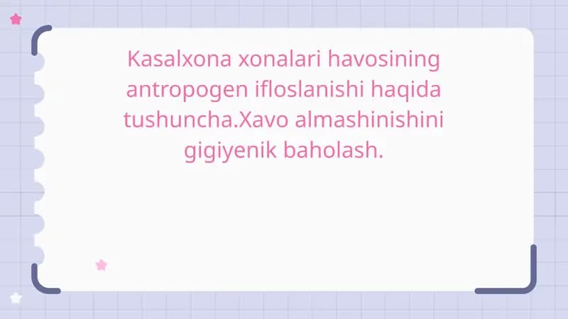 Antropogen ifloslanish gigienasi