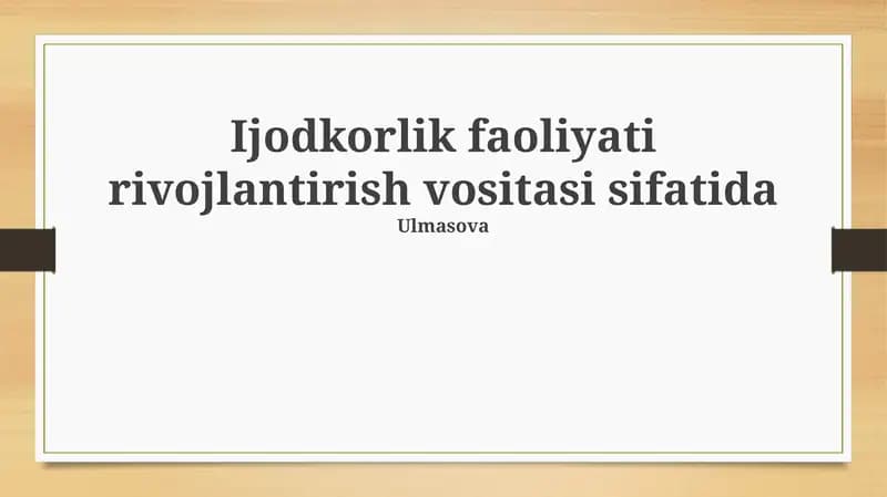 Innovatsion Faoliyatning Mohiyati va Ahamiyati