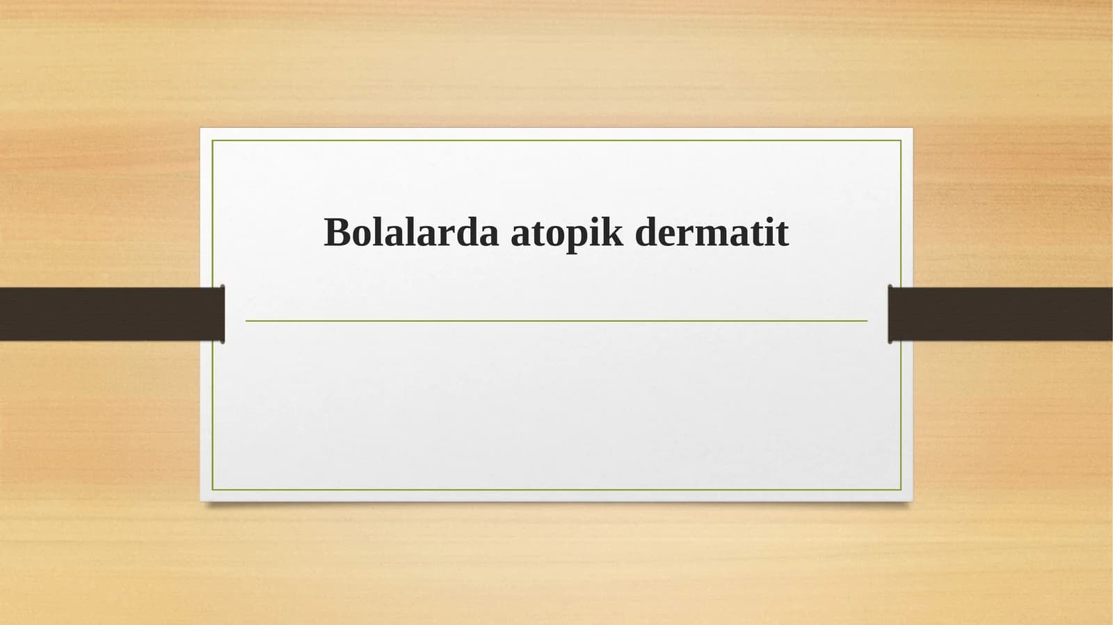 Bolalarda atopik dermatit