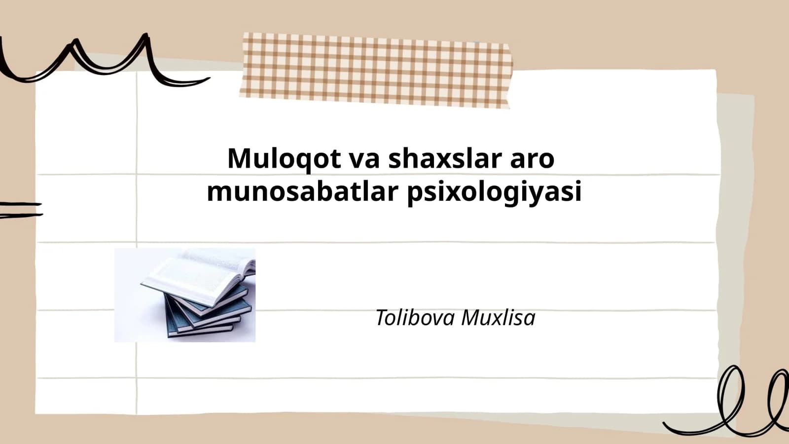 Muloqot va shaxslar aro munosabatlar psixologiyasi