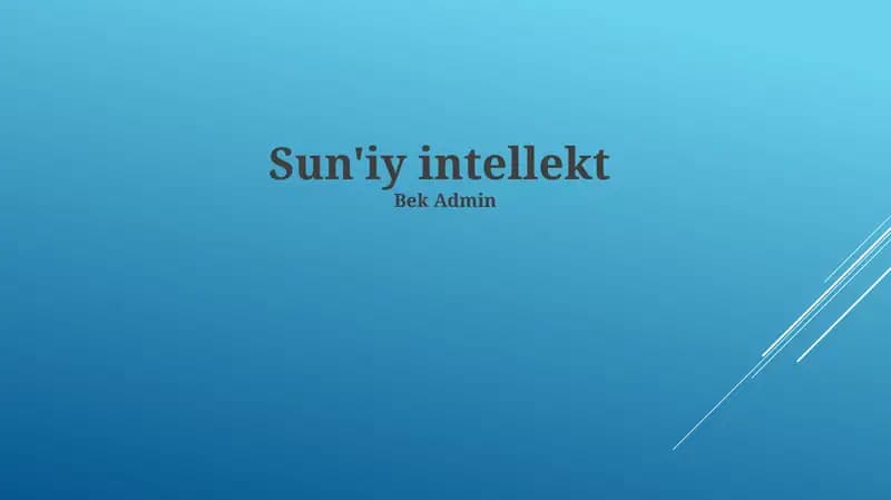 Sun'iy intellekt
