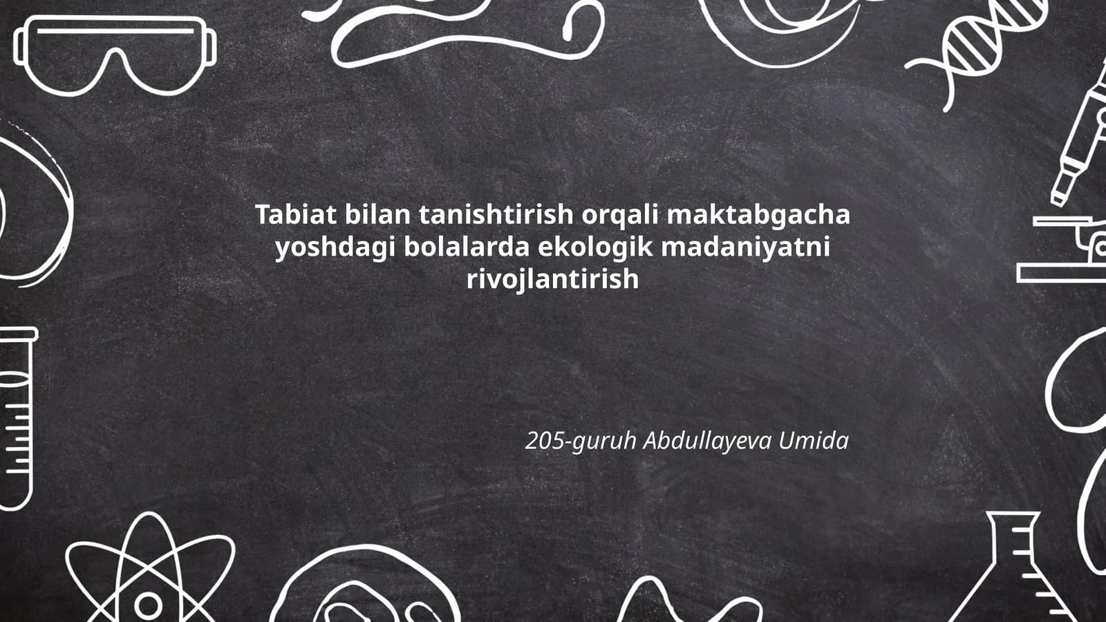 Tabiat bilan tanishtirish orqali maktabgacha yoshdagi bolalarda ekologik madaniyatni rivojlantirish
