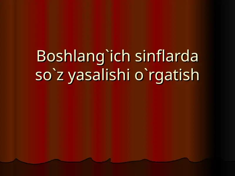Til materialini o'rganish tizimi
