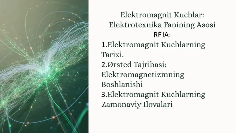 Elektromagnit Kuchlar: Elektrotexnika Fanining Asosi