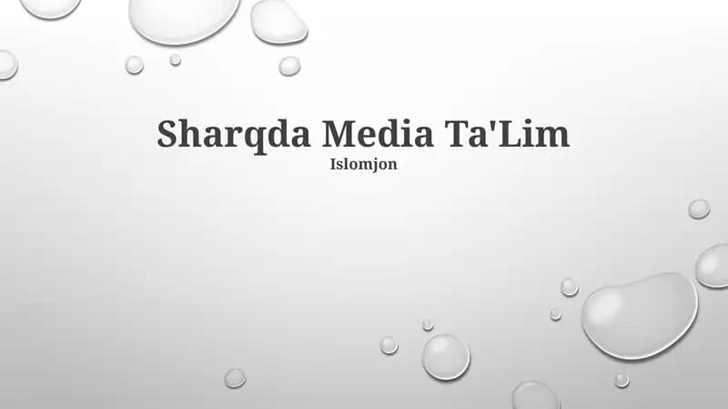 Sharqda Media Ta'lim