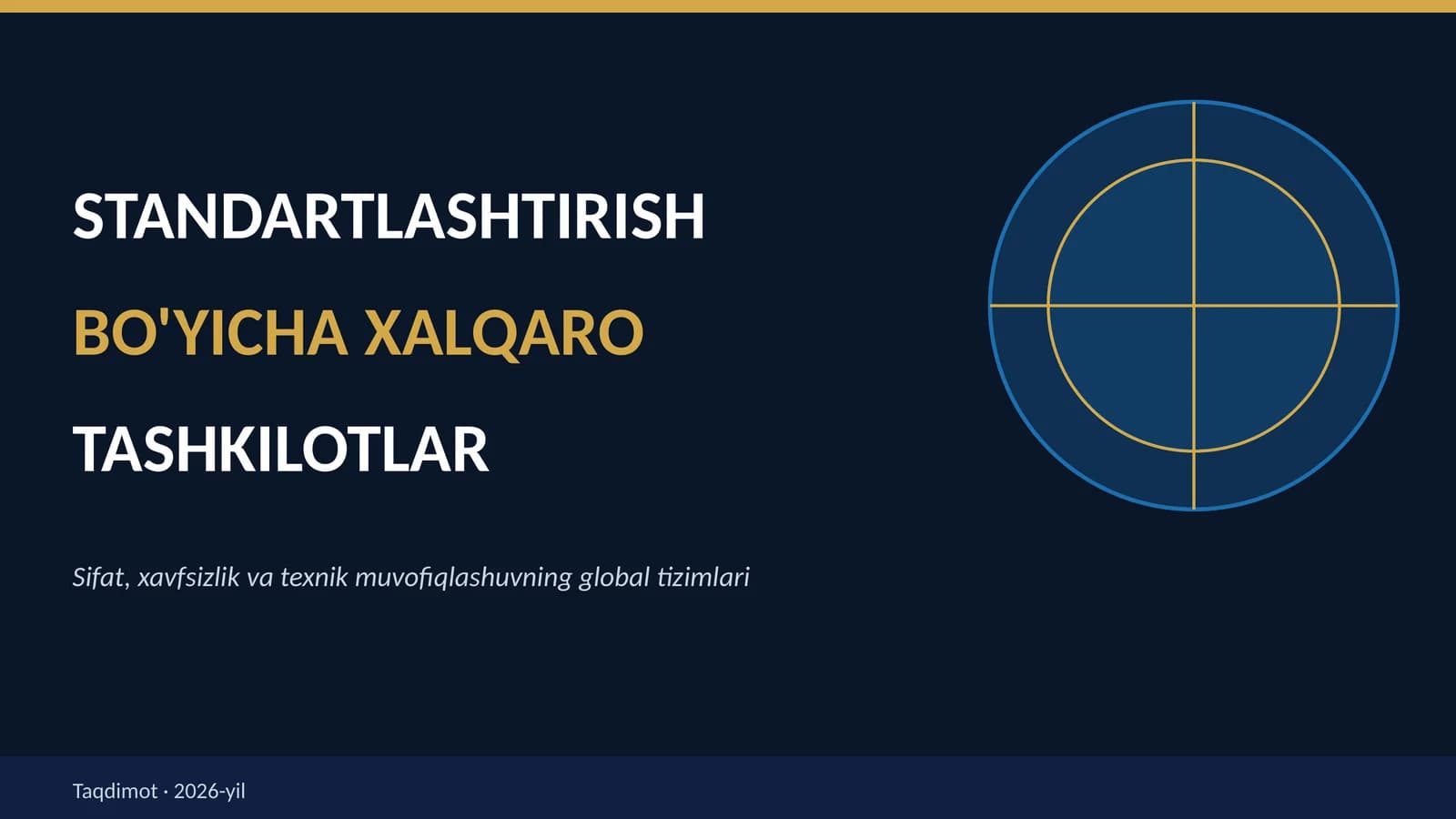 Standartlashtirish Bo'yicha Xalqaro Tashkilotlar