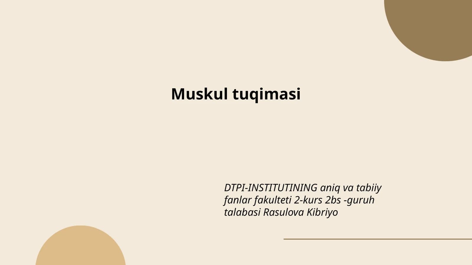 Muskul tuqimasi