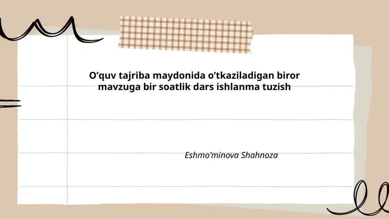 Matematika (Oʼquv tajriba maydonida)
