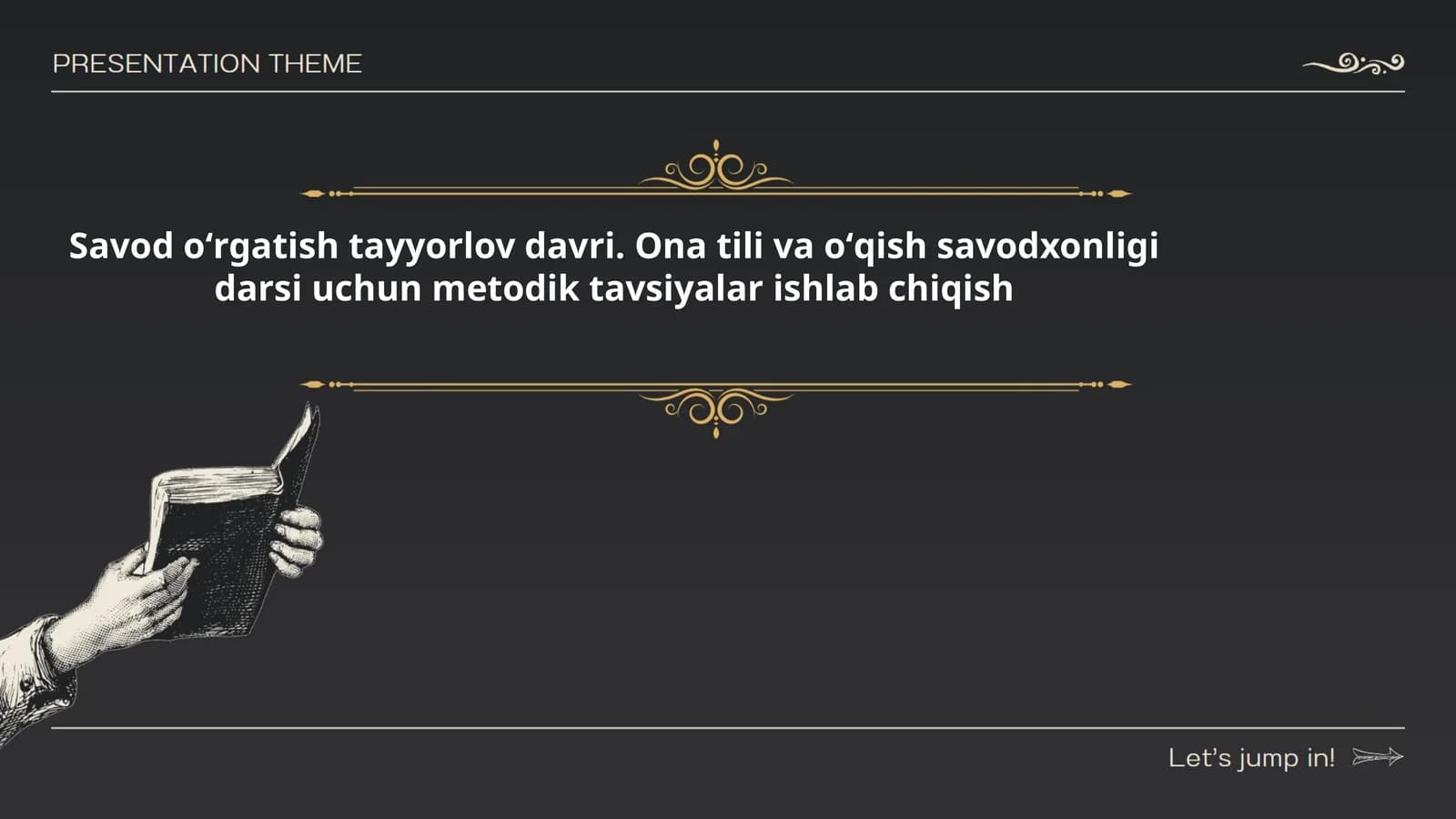 Savod oʻrgatish tayyorlov davri