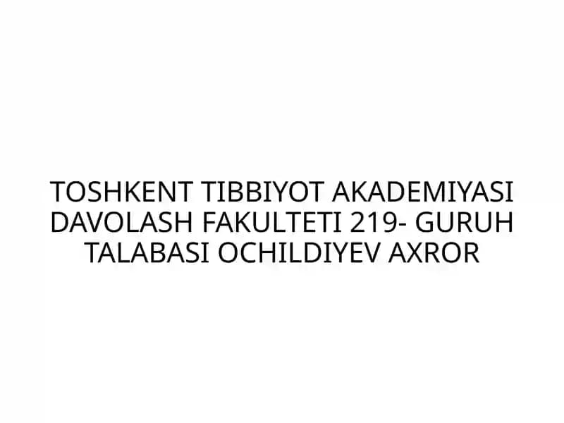 SHIKASTLANISH O’CHOG’IDA DASTLABKI UMUMIY, DASTLABKI TIBBIY YORDAMNI TASHKIL ETISH