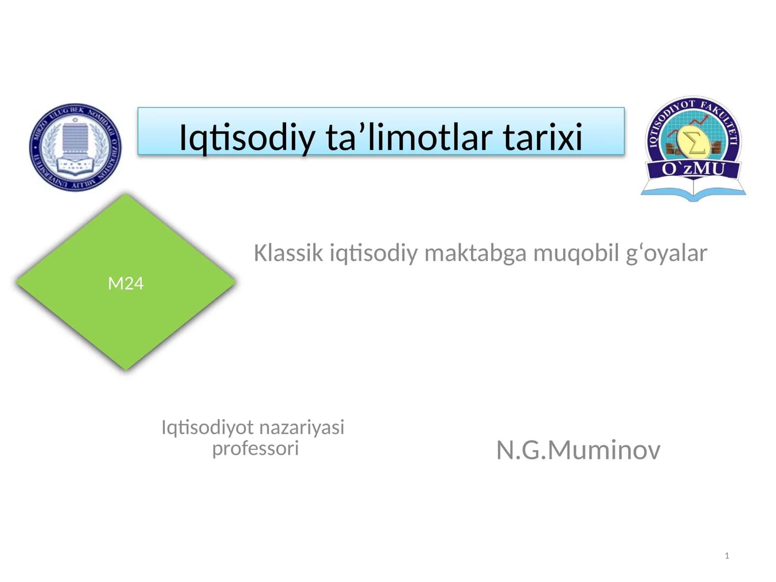 Iqtisodiy ta'limotlar tarixi