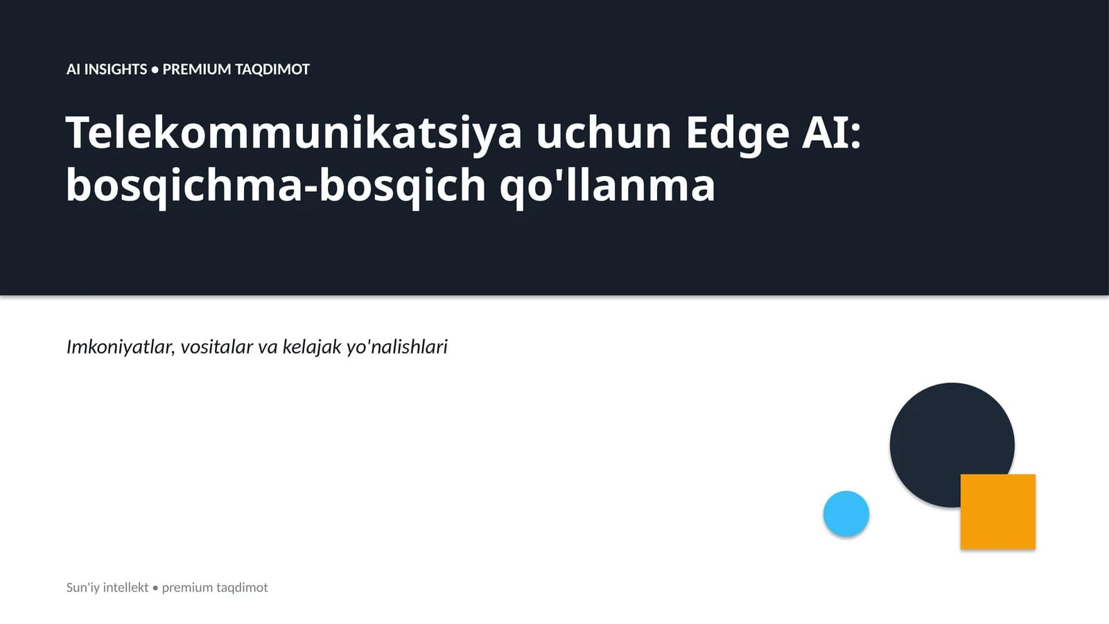 Premium Taqdimot: Sun'iy intellekt