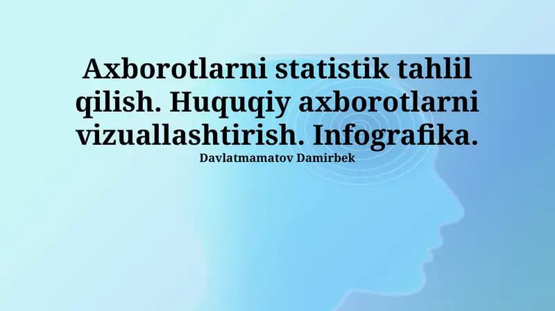 Huquqiy Ma'lumotlarni Vizualizatsiya Qilish