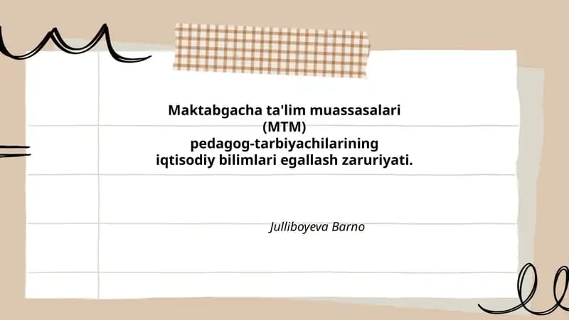 Maktabgacha ta'lim muassasalari (MTM)