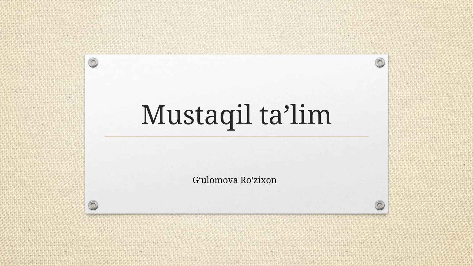 O‘zbekiston Respublikasining ta’lim sohasidagi davlat siyosati mazmuni