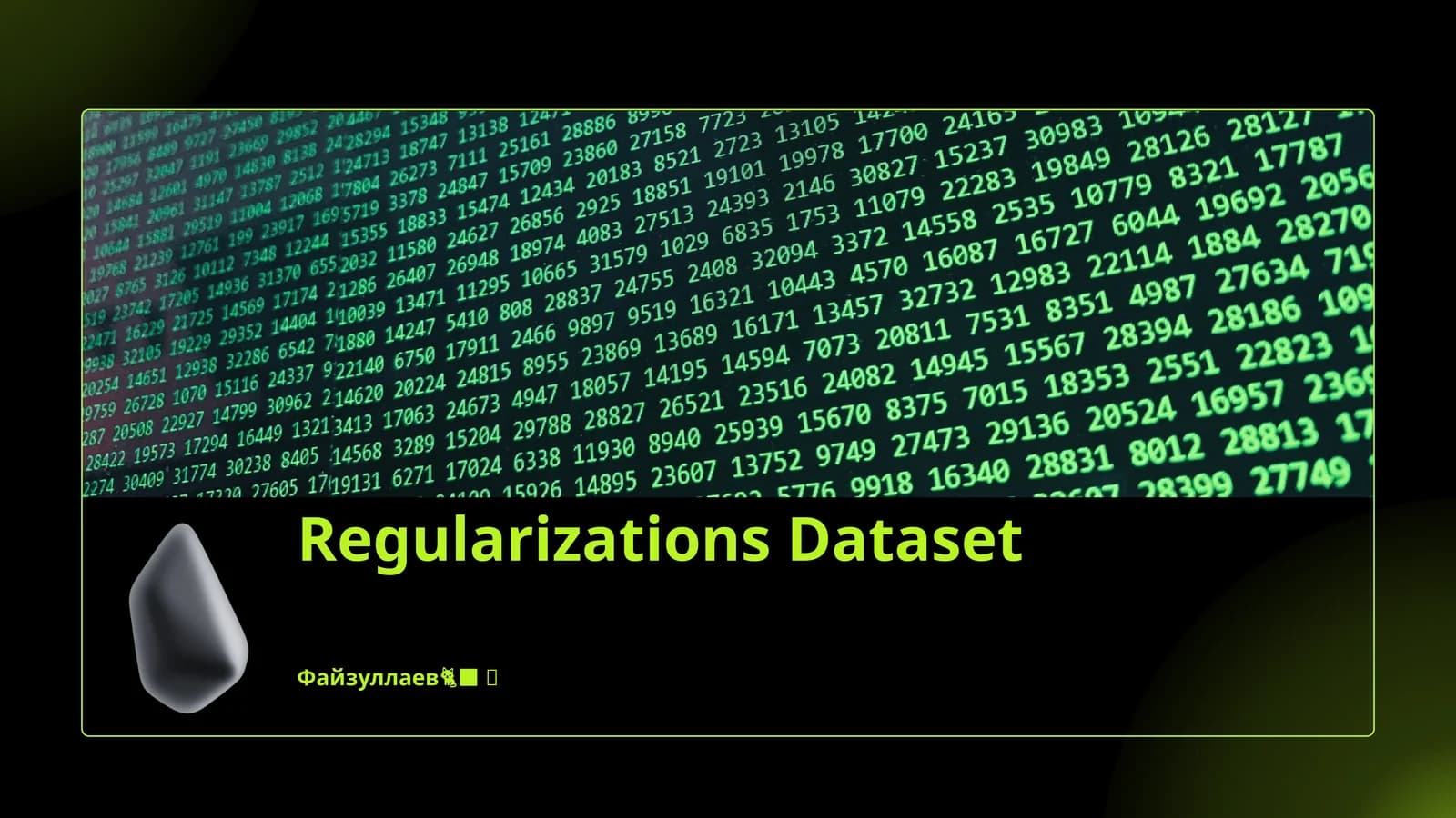 Regularizations Dataset