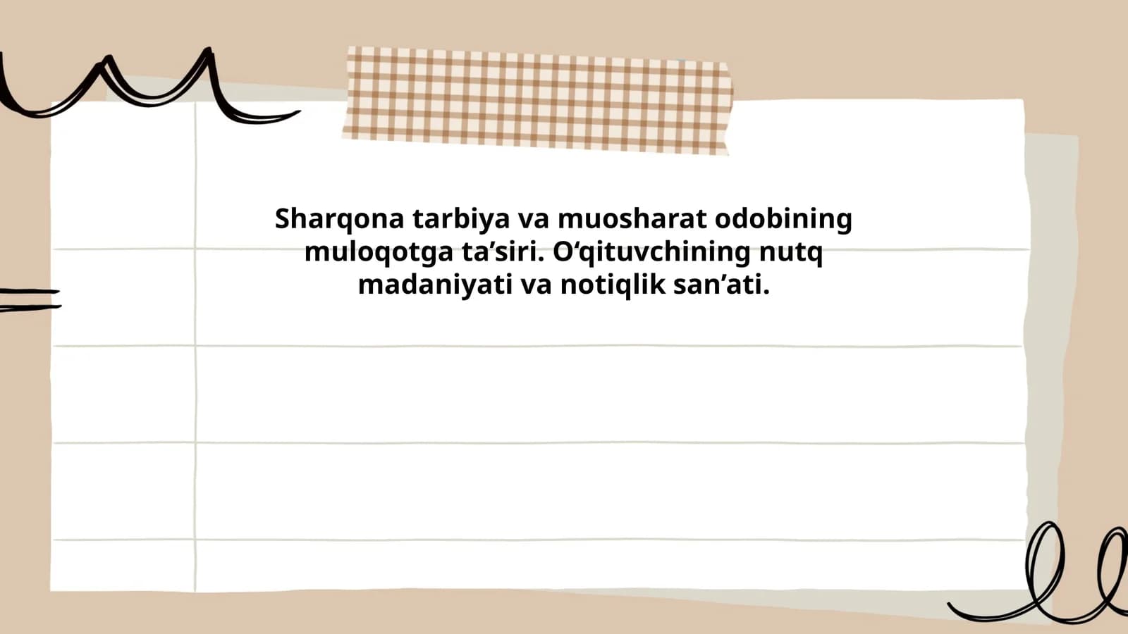Sharqona tarbiya va muosharat odobining muloqotga ta’siri