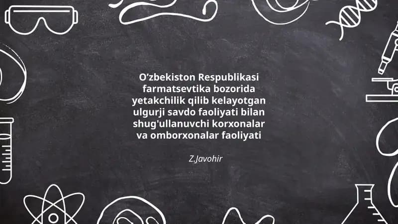 Ulgurji dori ta’minoti va distribyutsiya tarmoqlari
