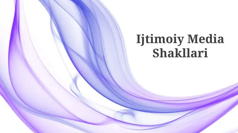 Ijtimoiy Media Shakllari