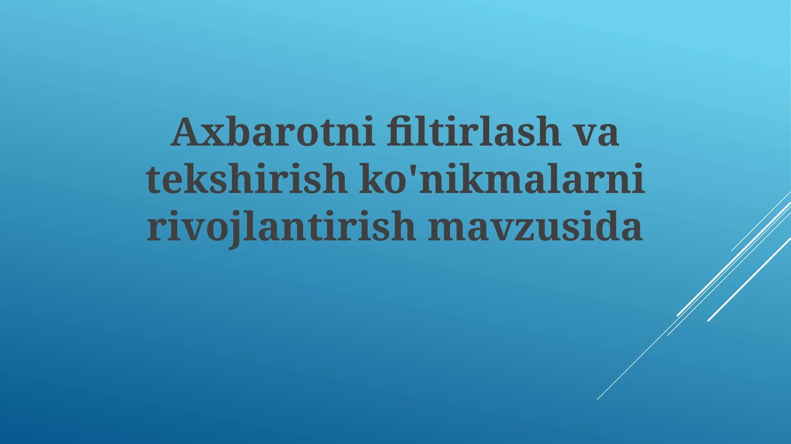 Samarali Axborot Tahlili