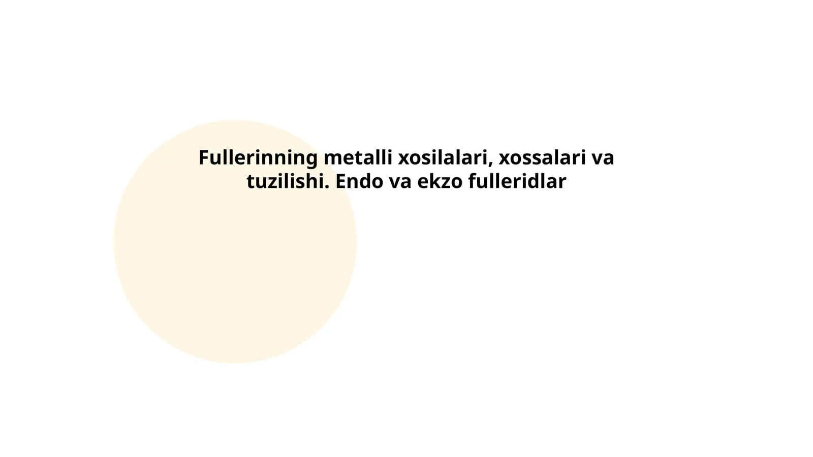 Fullerinning metalli xosilalari, xossalari va tuzilishi