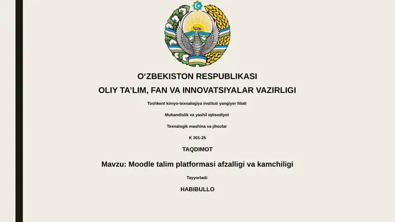Moodle talim platformasi afzalligi va kamchiligi