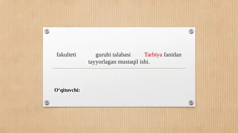 Sharq allomalarining ilmiy merosida tarbiya masalasi.