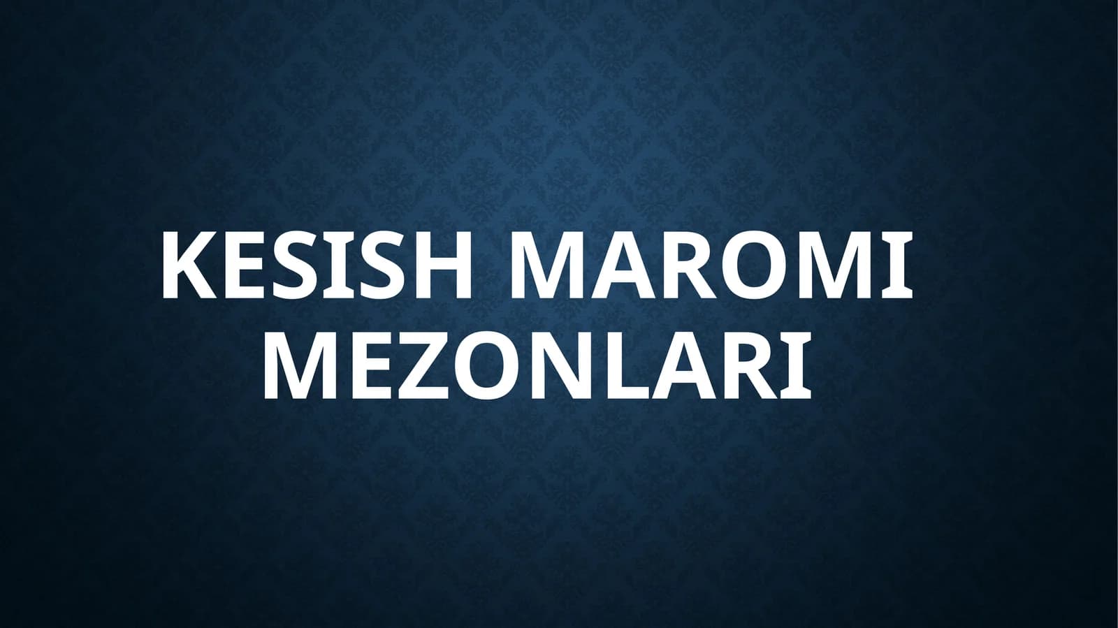 Kesishmaromimezonlari