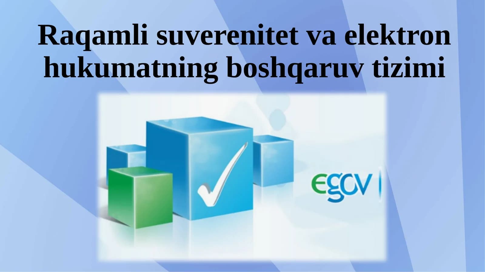 Raqamli suverenitet va elektron hukumatning boshqaruv tizimi