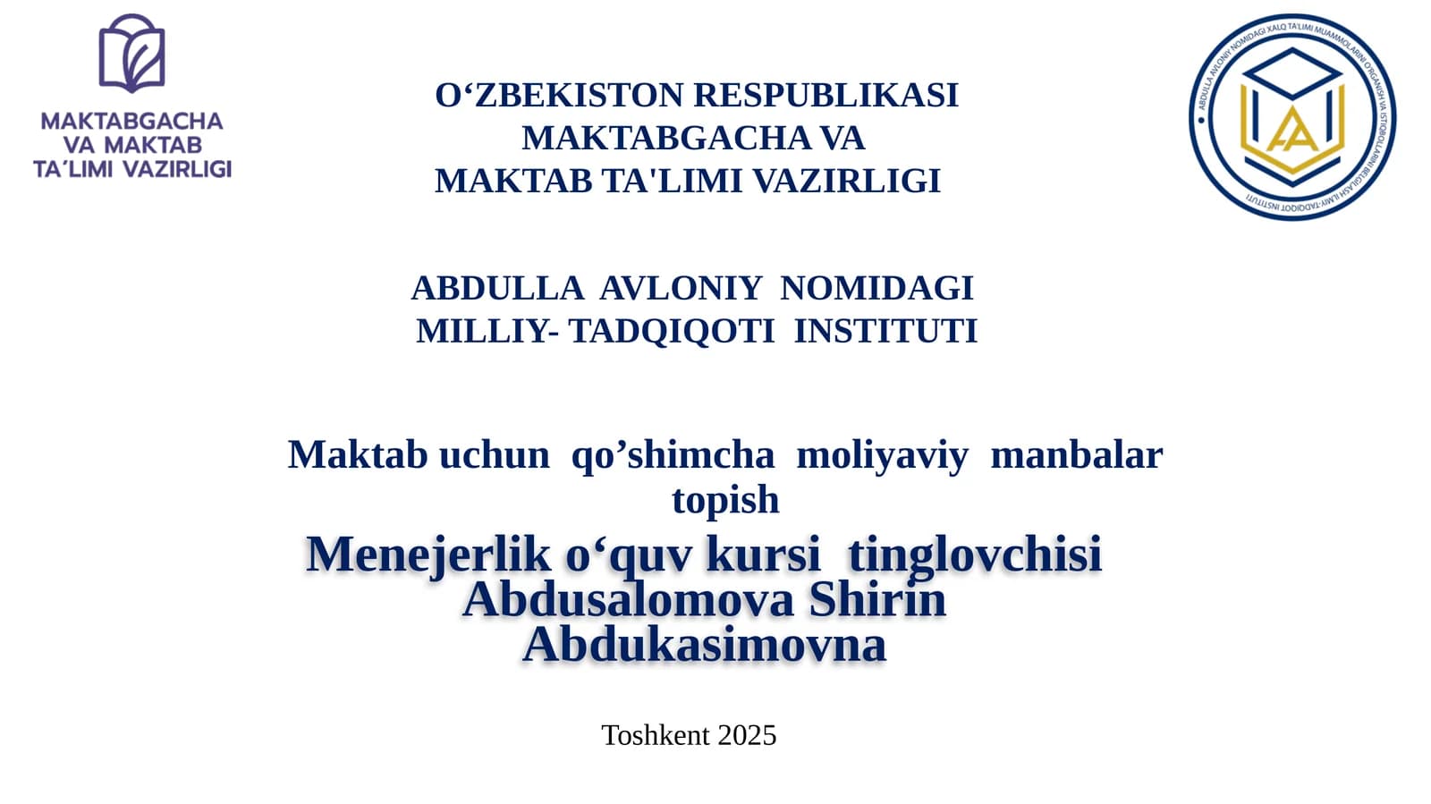 Maktab uchun qo’shimcha moliyaviy manbalar topish