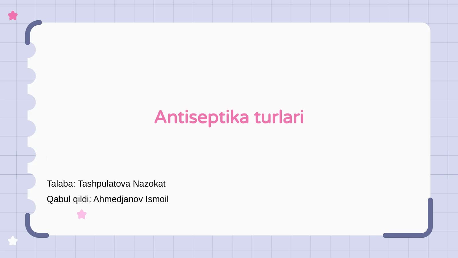 Antiseptika turlari