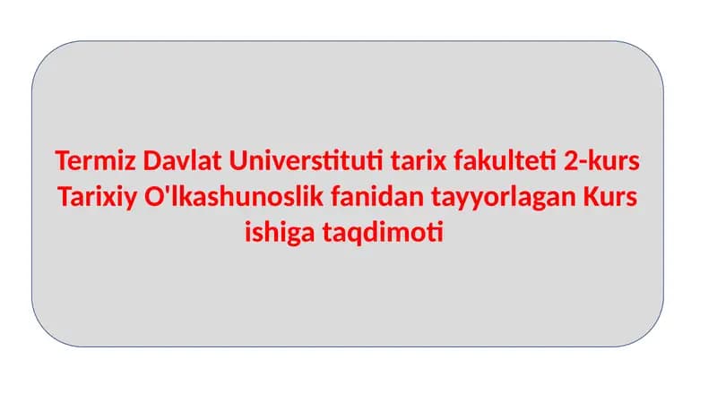 Yunon va Rim Manbalarida O'lkamiz Tarixi