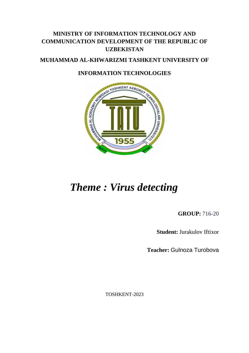 Virus detecting
