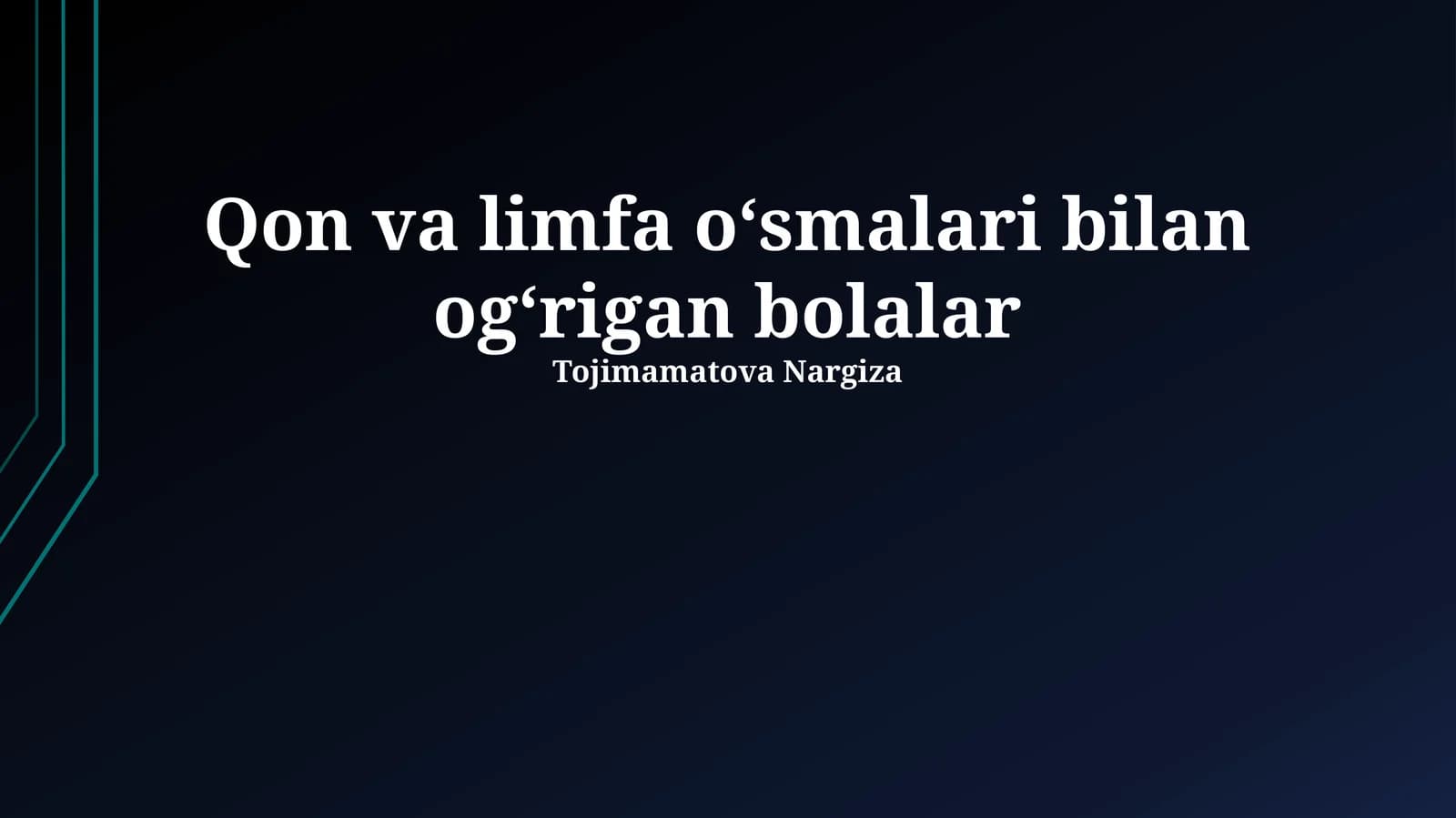 Qon va limfa oʻsmalari bilan ogʻrigan bolalar