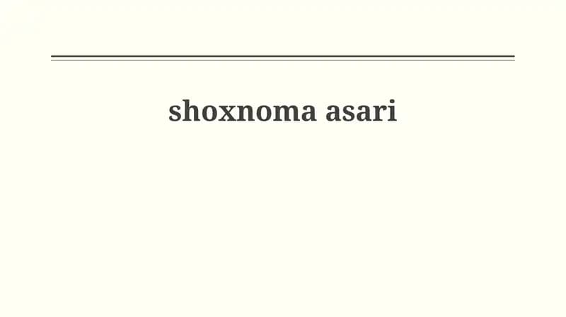 Shohnoma