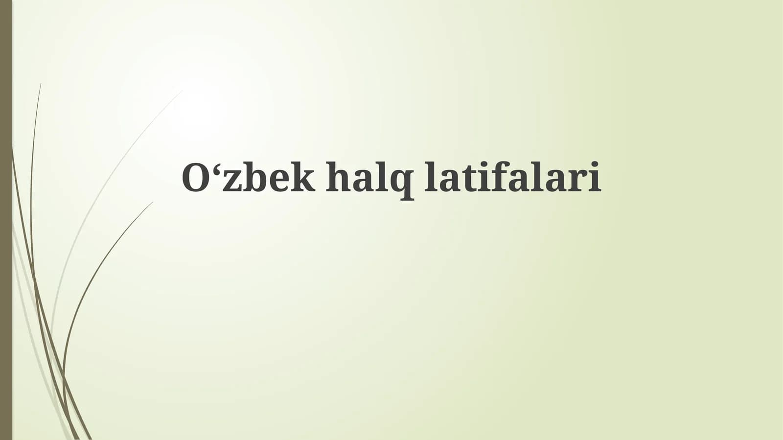 Oʻzbek xalq hazillari tarixi