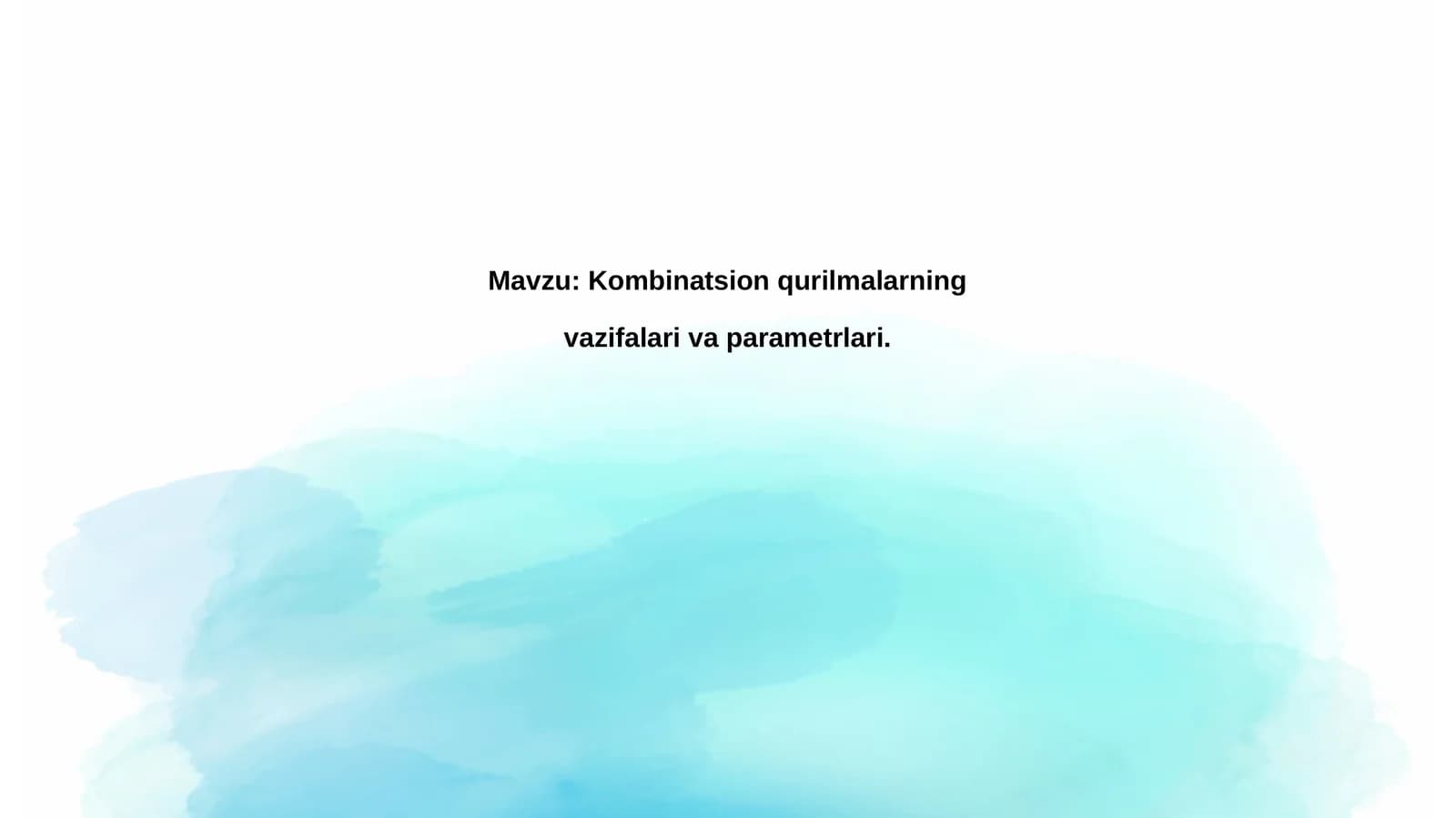 Kombinatsion qurilmalarning vazifalari va parametrlari