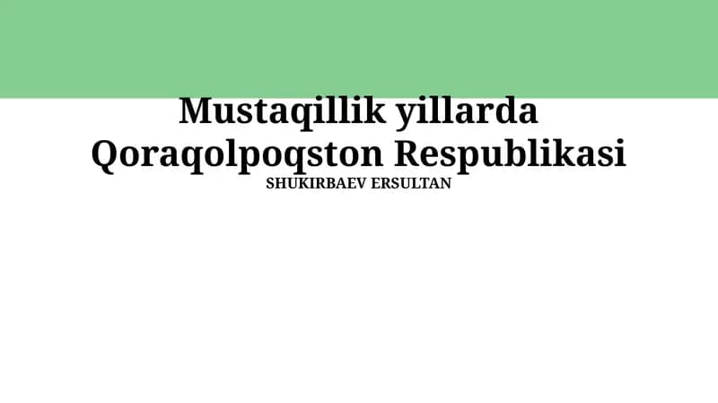 Qoraqolpoqston Respublikasi