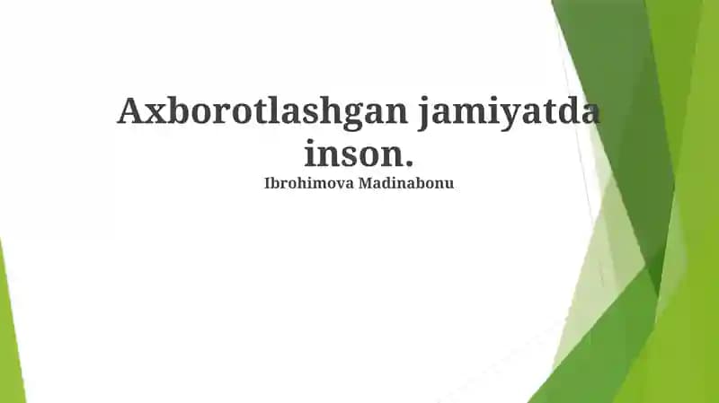Axborot Oqimlari va Inson Hayoti