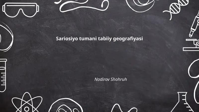 Sariosiyo tumani tabiiy geografiyasi