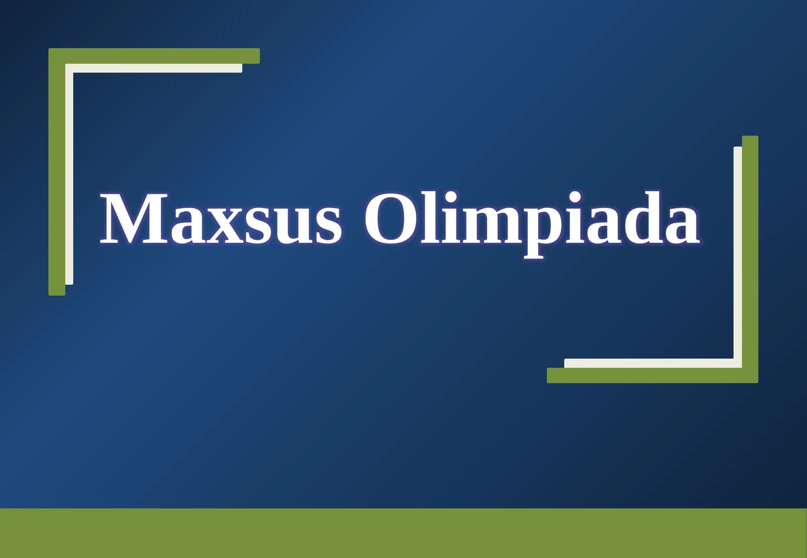 MaxsusOlimpiada