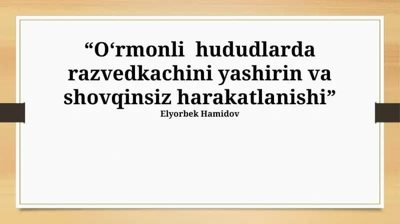 Yashirin Harakat Asoslari