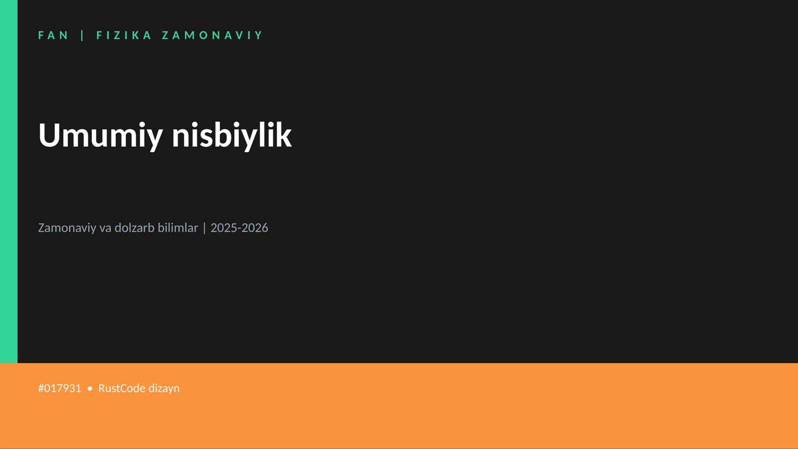 Fizika Zamonaviy