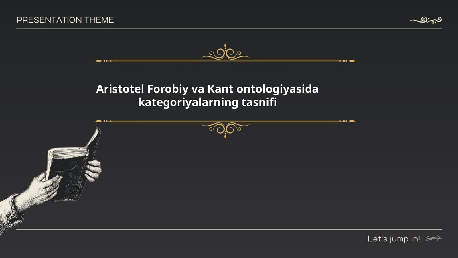 Aristotel Forobiy va Kant ontologiyasida kategoriyalarning tasnifi