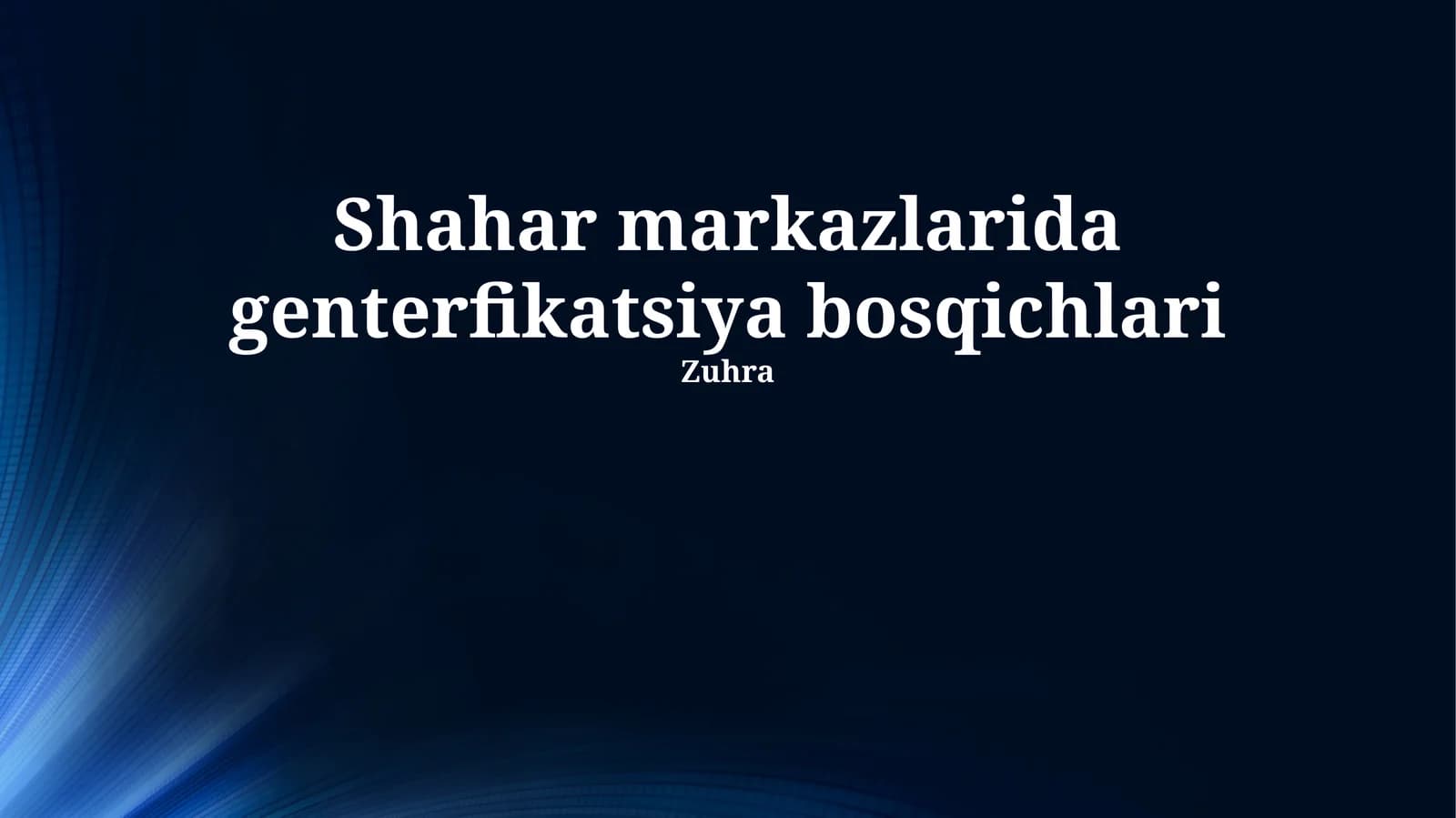Gentrifikatsiya bosqichlari