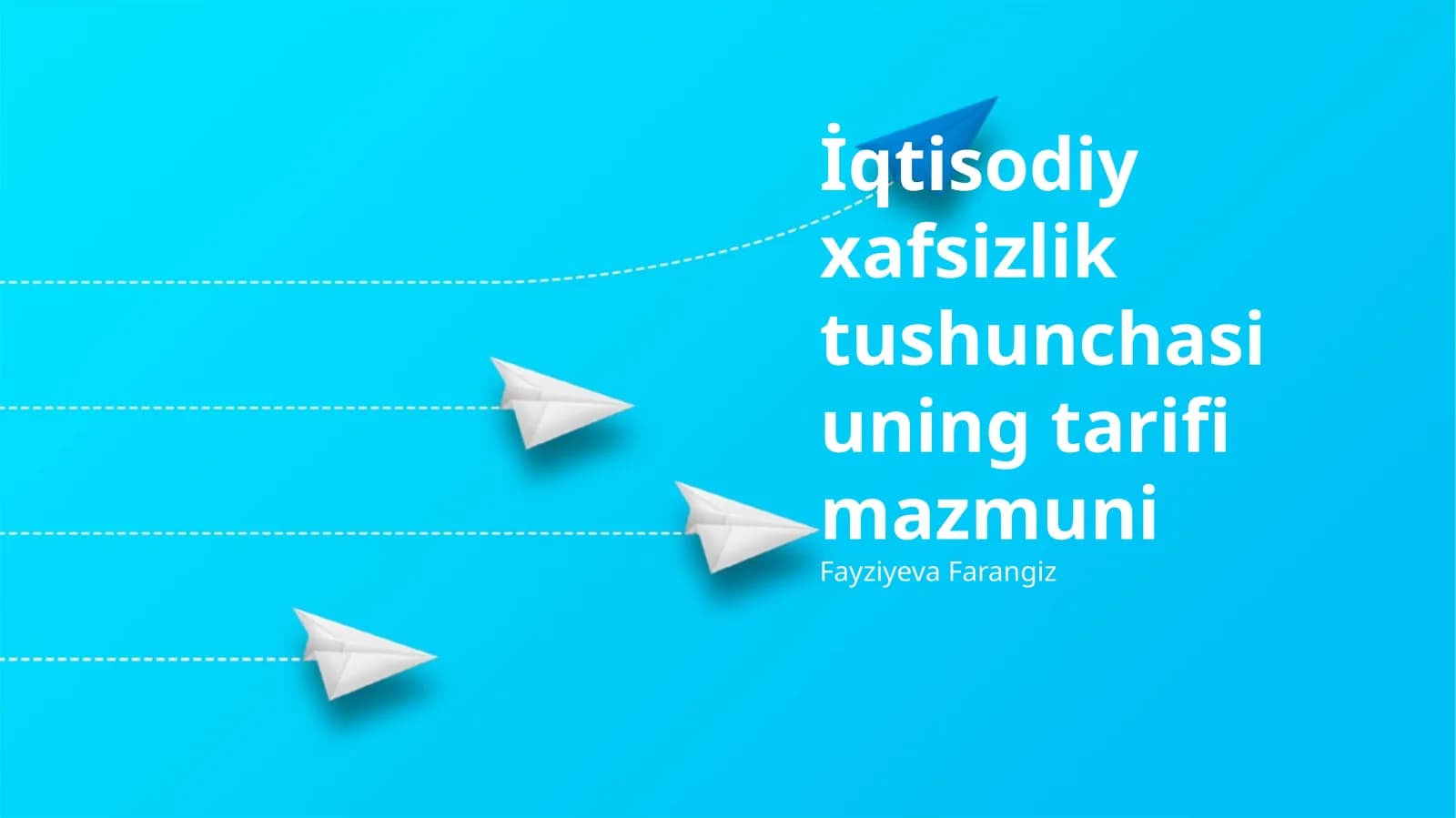 İqtisodiy xafsizlik tushunchasi uning tarifi mazmuni