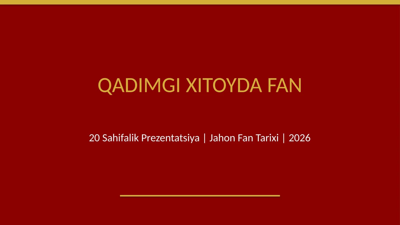Qadimgi Xitoyda fan