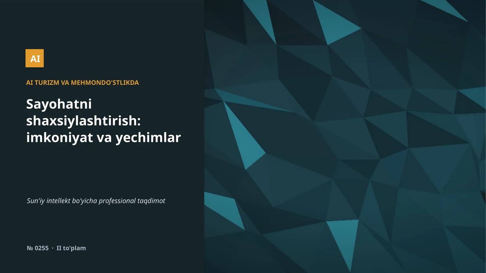 AI TURIZM VA MEHMONDO'STLIKDA
